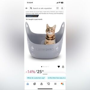 Litter Genie Cat Litter Box | Made with Flexible, Soft Plastic |